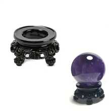 1 Stück runder Kristallkugel-Ständer, klassisch geschnitzter Stil Harz Ausstellungsständer, Glaskugel Ausstellungsständer, Naturstein Halter Dekor Kugelbasis