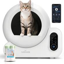 Nobelza Self Cleaning Cat Litter Tray, 70L Extra Large Automatic Cat Litter Tray APP Control, Smart Robot Litter Box For Multiple Cats, Triple Odour Control, Includes Trash Liner, Protection - UK Plug(220-240V) - View 1