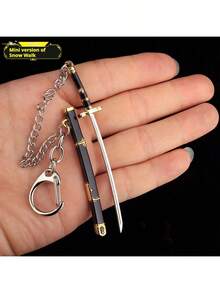 2025 New - 1pc One Piece Weapon Accessory - Zoro's 3 Swords Shusui, Wado Ichimonji, And Sandai Kitetsu Mini Alloy Keychain Model Collectible - Birthday Gift - Holiday Gift - Present - Multicolor - View 6