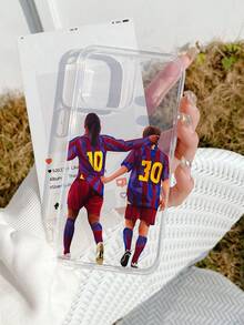 专为10号和30号足球运动员设计的透明手机壳，具有全面的防摔防震保护，展现酷炫个性。兼容手机壳和Galaxy手机壳，手机壳，兼容 13、15、16 Pro Max、 16、 14、 16 Plus手机壳、Galaxy手机壳 - 彩色 - 查看 3