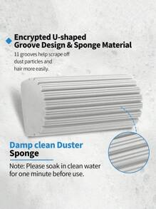 4-Piece Set Of Wet Cleaning And Dust Removal Sponges, Sponge Cleaning Brushes, Reusable Household Cleaning Sponge Tools, Absorbent PVA, Used For Kitchen And Car Cleaning, Cleaning Blinds, Floors, Fan Blades, Ventilation Openings, Glass, Railings, Mirrors, Magic Dust Removal Sponges, Household Dust Removal Tools