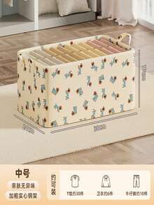 Blue Woven Fabric Storage Cube Box With Dual Handles, Suitable For Home Organization, Back To School, Moving, Collapsible Storage Cube - Multicolor - View 14