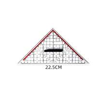 Triángulo isósceles de 20CM, tablero de triángulo dibujado a mano de 30CM, regla especial profesional, transportador, diseño de dibujo interior de carpintería - Rojo - Ver 10