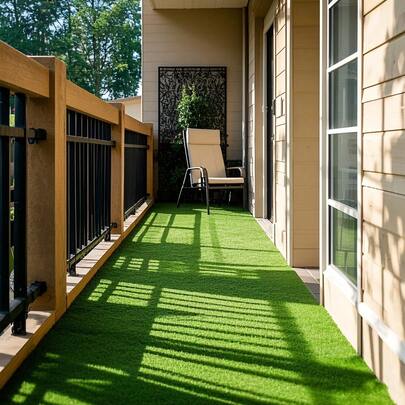 1 Roll Luxury Artificial Grass, High Density Simulated Lawn, For Patio Floor, Realistic Soft High-Quality Artificial Green Grass Carpet - Suitable For Outdoor Garden Landscape, Pet Training Area, Party, Patio, Camping, Balcony, Rooftop, Backyard, Indoor And Outdoor Use