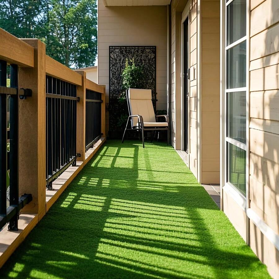 1 Roll High-Density Luxury Artificial Turf, Soft Realistic High-Quality Green Grass, Suitable For Patio, Roof, Indoor And Outdoor Use, Perfect For Garden Landscaping, Pet Area, Party, Camping, Backyard - High-quality Spring Grass (green) - View 1