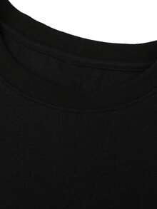 Men'S Casual "Wednesday" Graphic T-Shirt - Short Sleeve, Crew Neck, Lightweight Polyester, Summer Fashion Tee With Bold Print Design, Everyday Tshirt | Bold Print Tee | Lightweight Fabric - Black - View 5