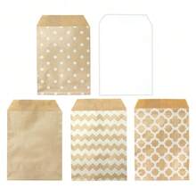 25 chiếc túi giấy Kraft nhỏ, túi đựng quà, túi đựng quà, túi gói quà cho tiệc cưới - Nhiều màu - Xem 1