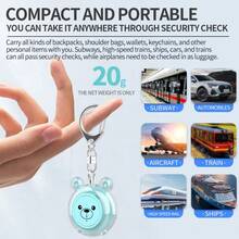 1 件全新迷你智能防身报警器，可充电女士防身防狼个人报警器，130dB 报警，双重报警模式，Type-C 充电，LED 照明，方便老人和儿童携带 - 彩色 - 查看 7