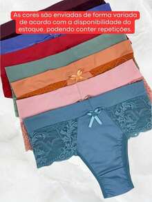 Kit Of 5 High-Rise Panties With Sexy Lace For Everyday Comfort - Flor - Nhiều màu - Xem 6