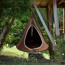 Blue, Brown Portable Butterfly Swing Hammock - White Outdoor Hanging Rope Chair, Embracing Shape, Sturdy Rope Suspension, Ergonomic Design, Lightweight Non-Woven Material Is Easy To Clean, Suitable For Camping, Garden, Backyard Leisure
