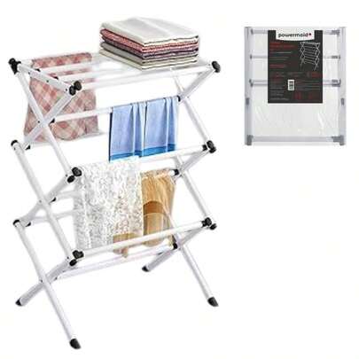 Varal Vertical Retrátil Chão Portátil Powermaid