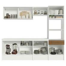 Madesa Modular Complete Integral Kitchen 240cm Topazio 05 Color White/Brown - White and Brown - View 5