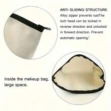 1pc, London Travel Gift Makeup Bag, London City Themed Cosmetic Storage Pouch, Beauty Accessory Kit, Portable Toiletries Organizer, Ideal For Travel, Vacation, Business, Fitness, And Outdoor Activities - Multicolor - View 8