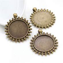 4pcs 25mm Inner Size Multi-Styles Pendant Cabochons Blank Base Setting Bezel Tray DIY Jewelry Making Accessories Findings For Necklace Keychains - Pendant Blank Base Setting - View 19