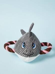 PETSIN 乌龟狗咬胶玩具，海洋动物狗咬胶玩具，幼犬出牙卡通吱吱叫狗玩具，可爱毛绒狗玩具，适合小型中大型犬和猫的狗互动玩具