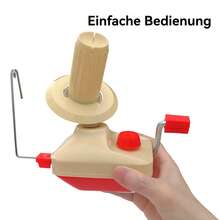 Kreativset, Häkelnadeln Set, Kugelwickler, Wollwickler mit Häkelzubehör Häkelwollezubehör, Garnkuchenwickler-Spinner mit Garnnadel-Set zum Häkeln, Strickstichmarker, Plastiknadeln