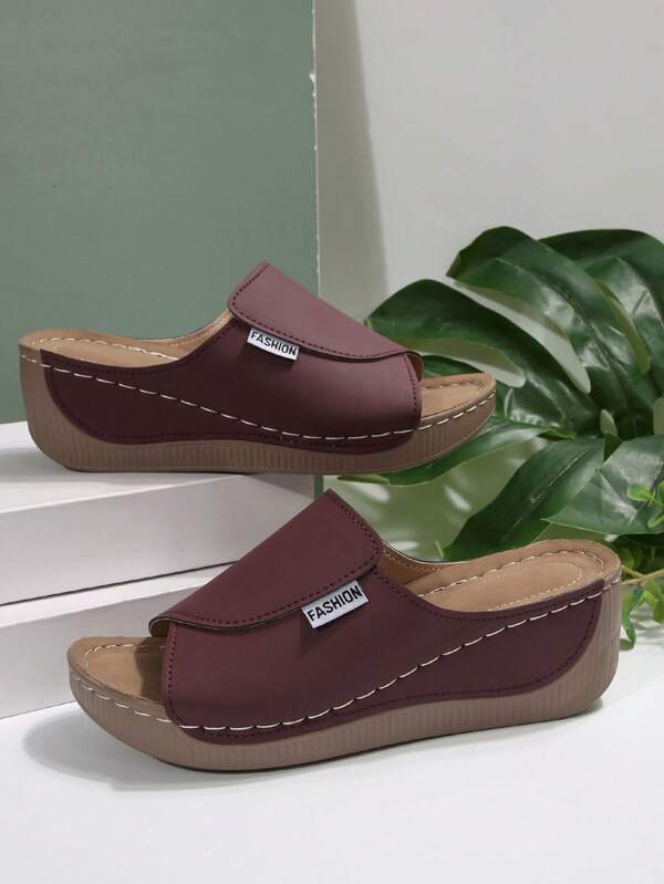 Lässige Strandpantoffeln, modische multifunktionale bequeme Keilschuhe, Boho-Stil