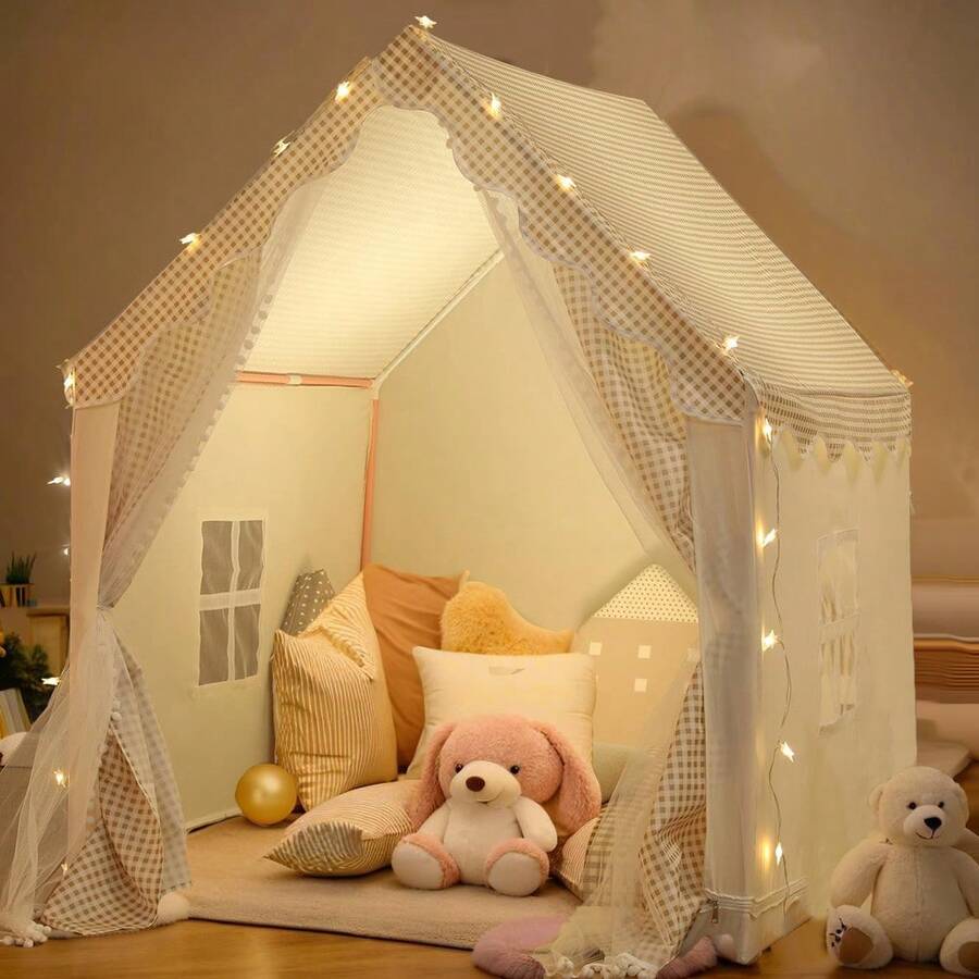 Tent Crawl For Boys Girls Play Tent, Portable & Foldable Tents, Indoor Outdoor Tent Playhouse, Ideal Holiday Family Party Gift, Light Not Included