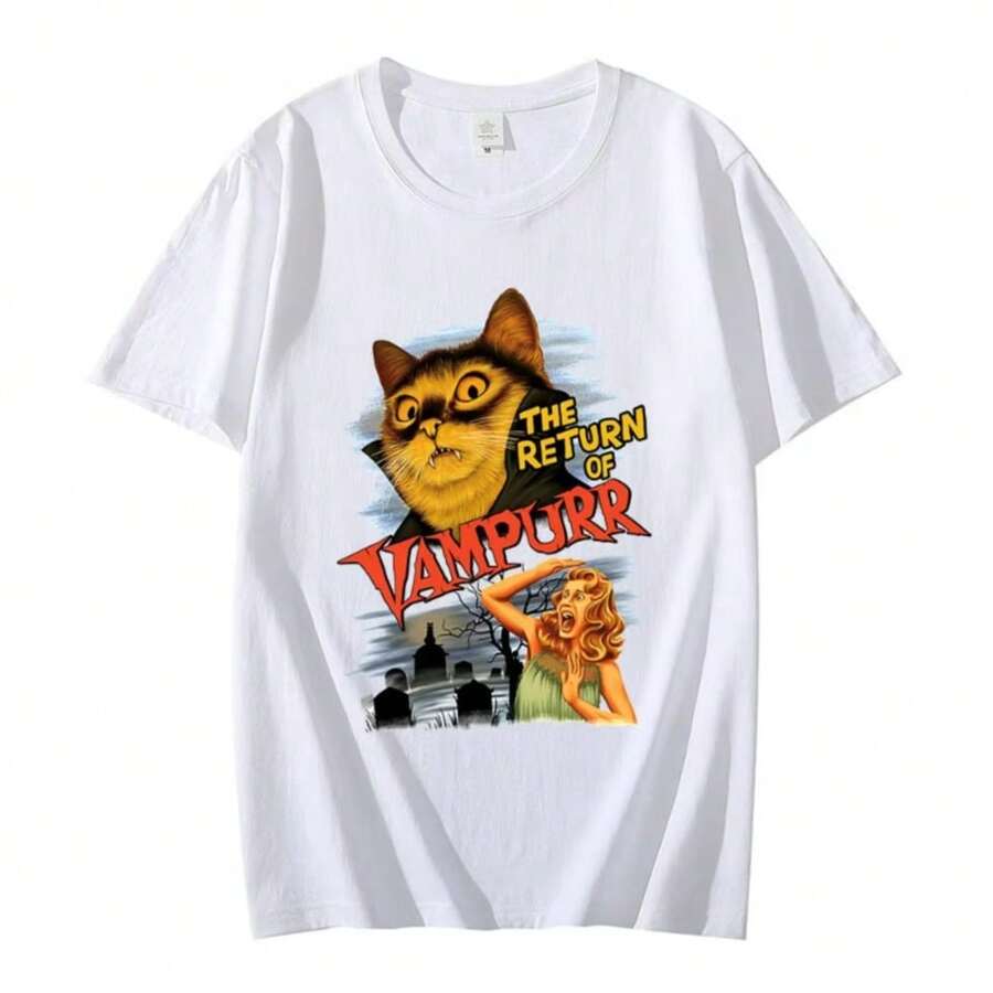 Funny Cartoon Punk Princess Women T-Shirt Harajuku Summer Cute Short Sleeve T Shirt Female Streetwear Graphic Unisex Clothes Top - 白色 - 查看 1