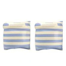 2 pièces Brassards gonflables, Brassards rayés en PVC pour manches flottantes pour piscine, sports nautiques pour adultes et enfants, entraînement à la natation, fête de plage d'été