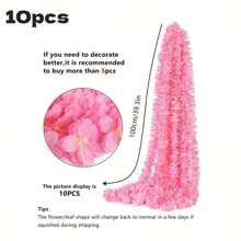 10 piezas Guirnalda floral blanca, enredadera de glicinia y orquídea colgante para boda, vid de glicinia artificial para decoración de fiesta, boda, jardín, decoración de boda de primavera y verano, adorno artificial, decoración del techo de la sala de bodas, accesorio fotográfico, decoración de pared de boda, Navidad