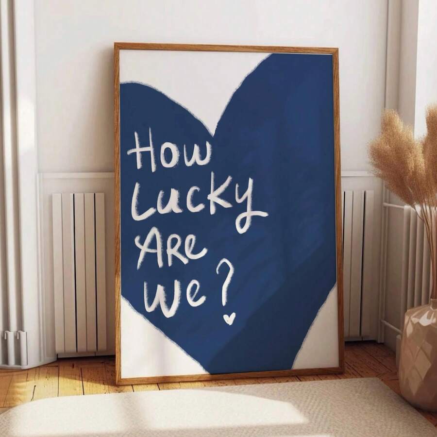1 tấm tranh canvas treo tường hình trái tim sọc cổ điển Lucky Me không khung, trích dẫn tình yêu cổ điển, nghệ thuật treo tường cho phòng ngủ, phòng khách, phòng ký túc xá, áp phích, áp phích vui nhộn, trang trí phòng ngủ, tranh treo tường thiết kế sọc cổ điển, trích dẫn Lucky Me, nghệ thuật treo tường hình trái tim cổ điển - Nhiều màu - Xem 1