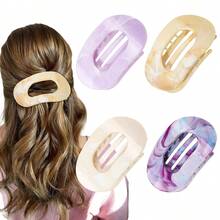 1 pieza/4 piezas/5 piezas/6 piezas Pinza de pelo de caimán grande de unicolor elegante mate y retro, con fijación de engranaje, antideslizante, para decorar el cabello, adecuado para uso diario, fiesta y reunión, accesorios para el cabello, pasadores para el cabello