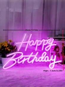 Colorful Decorative Neon Lights, Adjustable Brightness, LED Signs, Battery-Operated, Portable And Easy To Use. Available In Phrases Such As "Merry Christmas", "Love", "Happy Birthday", "Let's Party", "Marry Me", "Oh Baby", "Girl Or Boy", "Cheers To Love", Etc. Suitable For Home Decoration, Bar Decoration, Festival Party Decoration, Confession Decoration,