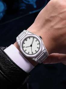 TOMI Classic Business Men's Watch Set, Plastic Strap, Matte Oil Quartz Watch, Fashion Men's Watch Set, Suitable For Daily Life, Holiday Gifts, Father's Day Gifts