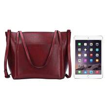 New Women Leather Handbag Shoulder Crossbody Bag Tote Satchel Handbag For Christmas Gifts(Red) - 紅色 - 查看 8