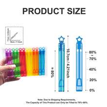 24 Pezzi, 8 Colori Mini Bacchette Bolle, Regali per Feste, Regali di Compleanno, Premi per Classe, Riempitivi per Sacchetti Regalo