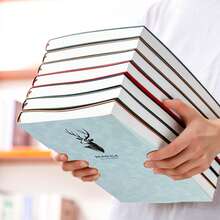 记事本 A4 超大鹿头笔记本 - 100 张/200 页 高品质护眼纸，耐用软封面，符合人体工程学设计，适用于商务、大学、学校、办公室 - A4 - 查看 12