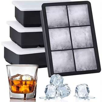 Large Silicone Ice Cube Tray Mold, Square Ice Cube Trays, DIY Frozen Drink Mold, Easy Release Ice Cube Trays, For Home And Bar