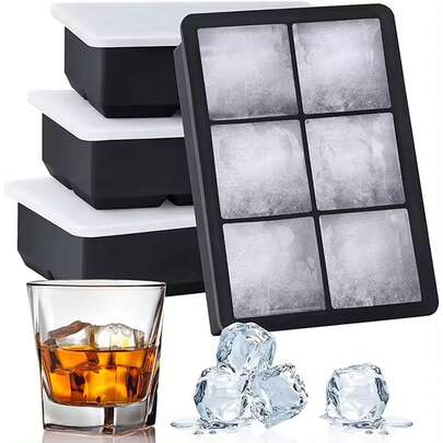 Silicone Ice Cube Tray Mold, Square Ice Tray, DIY Frozen Drink Mold, Easy Release Ice Cube Trays For Home And Bar Back To School