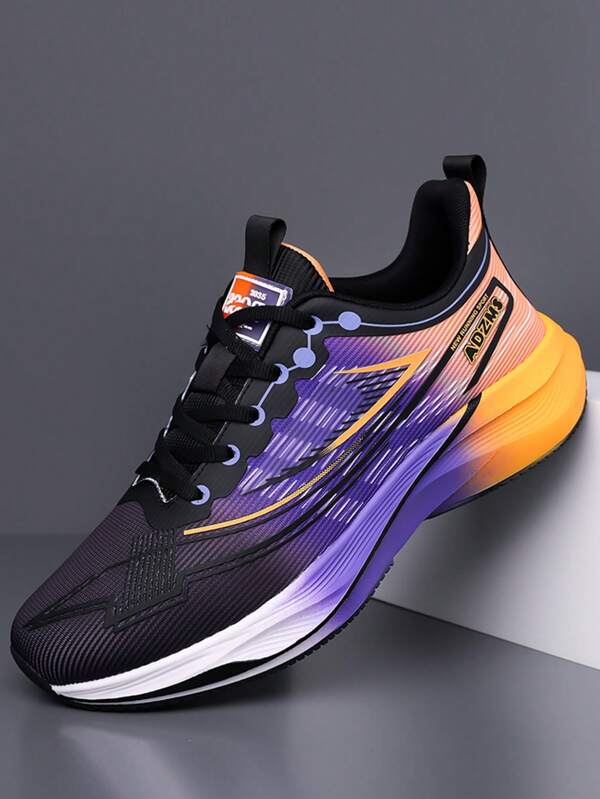 Men's Fashionable Casual Sports Shoes, Comfortable Breathable Shock-Absorbing Cushioned Bounce-Back Running Sneakers, Suitable For Daily Wear, Jogging, Training, Hiking And More