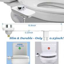 1pc,Cold Water Attachable Toilet Bidet - DITACHABLE- SAVE CUBIT FEET(Dual Retractable Nozzles)