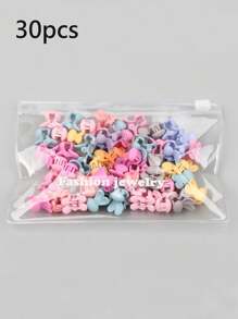 30个儿童可爱甜美雏菊星星迷你彩色小抓夹，日常搭配 - 彩色 - 查看 5