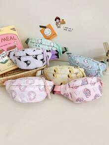 Sanrio 1 pieza Bolso de hombro de Sanrio, bolso cruzado de dibujos animados lindo y fresco, bolso casual de gran capacidad con diseño de macaron