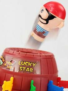 Christmas Decoration 1set Pirate Bucket Children's Toy Interactive Small Board Game Trick Trick Sword Bucket