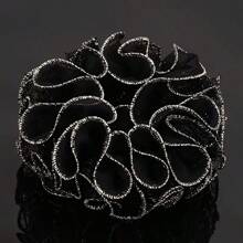 1 件女士缎面发圈、优质发带、马尾辫固定发饰、马尾辫固定器、发圈、发橡皮筋、发绳、发饰