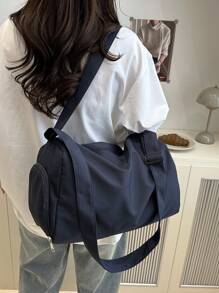 大容量轻便运动瑜伽背包，防水健身包，干湿分离，适合上学、旅行、通勤旅行必需品假日度假包行李箱旅行包女士 - 藍色 - 查看 6