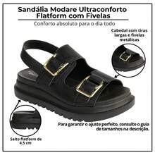 Sandália Modare Feminina Papete Fivela Ultraconforto Original 7200 - Caramelo - Visão 4