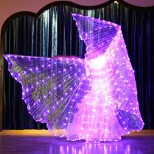 LED Light-Up Multicolor Wings And Cape (1 Piece) - Stage & Party Accessories With Colorful Glow - Multiple Colors Available - Battery-Powered - Ideal For Festivals, Weddings & Celebrations