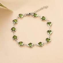 Elegant Stainless Steel Connected Heart Bracelet, Fashion Versatile Personalized Design Suitable For Women Any Occasion