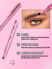 MISSLYN-Fork It Liquid Eyebrow Liner, precyzyjny eyeliner, precyzyjne, matowo-czarne pędzle do eyelinera w płynie, zapewniające naturalny wygląd brwi, wodoodporne, mocno napigmentowane, nie rozmazują się, gładkie, miękkie, do wypełniania i definiowania brwi - #02 - Zobacz 7