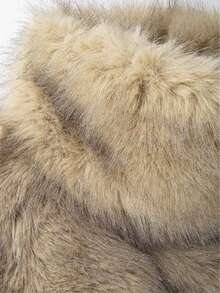 Seelio 秋冬新款女装时尚简约仿皮草效果连帽夹克 - 彩色 - 查看 3