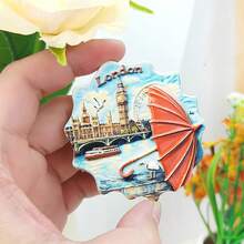 1pc Resin Britain London Tower Bridge Big Ben Elizabeth Tower White Cliffs Of Dover Fridge Magnet Travel Souvenir Landmark Magnetic Sticker Sheep Wales Brecon Beacons Park Home Decor, Meaningful Creative Gift, Thames River - Multicolor - View 21