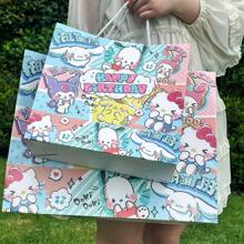 Sanrio 1 pieza Bolsa de regalo de gran capacidad para cumpleaños de Sanrio Happy Birthday, de alta calidad, bolsa de regalo de Sanrio, bolsa de envoltura de regalo, bolsa de empaque de regalo de cumpleaños, esencial para regalos de cumpleaños, también se puede usar para almacenamiento diario