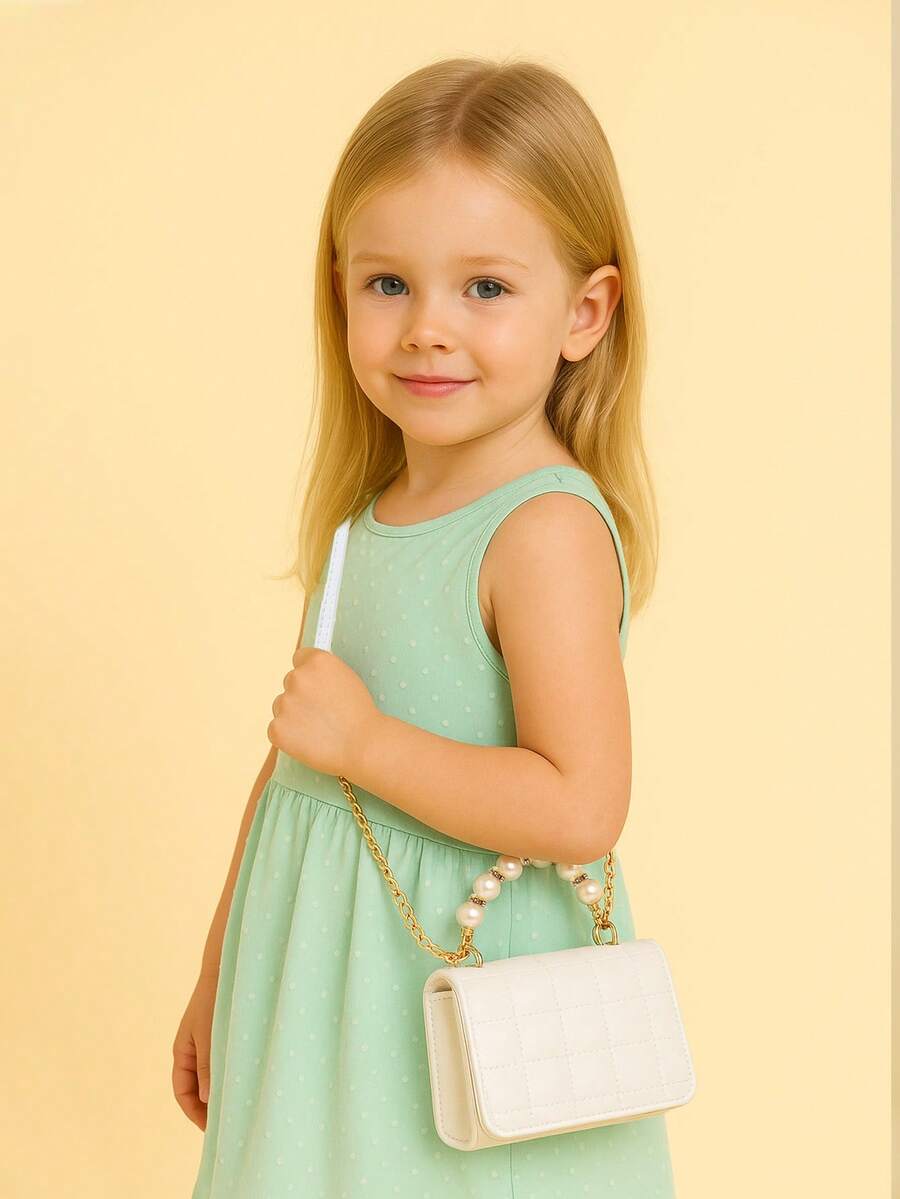 1件装 儿童女孩可爱时尚迷你公主手提包单肩包斜挎包零钱包，适合日常外出，可搭配服装 - 手提包 - 查看 1