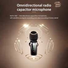 HITOZON 适用于 、安卓手机、笔记本电脑的专业无线领夹式麦克风 - 迷你麦克风，带状态显示，音质清晰，适合录音、直播、Vlog 等应用。 - 均碼 - 查看 6